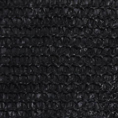 Żagiel przeciwsłoneczny, 160 g/m², czarny, 3x4x5 m, HDPE