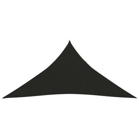 Żagiel przeciwsłoneczny, 160 g/m², czarny, 5x5x5 m, HDPE