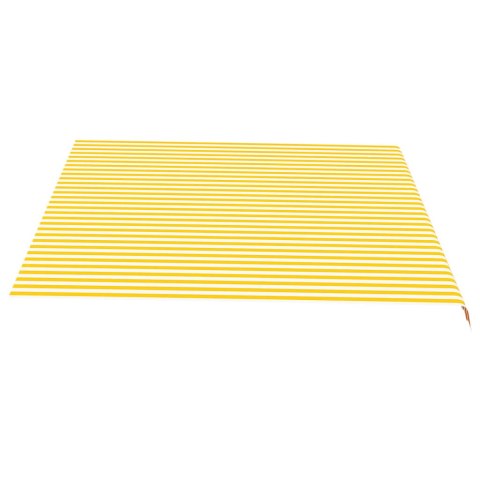 Zapasowa tkanina na markizę, żółto-biała, 4,5x3,5 m
