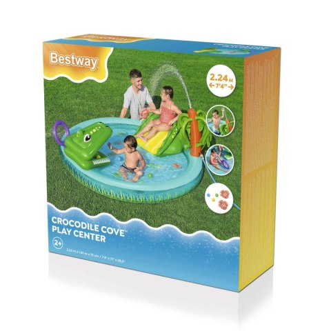 Bestway Basen Inflatable Krokodyl 224x181x72 cm +2 Lata Ogród 53166