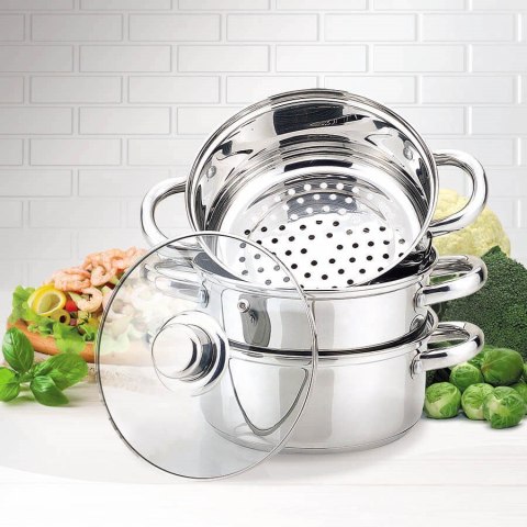 Garnek do gotowania na parze 3L, 20cm MR-2900-20 MAESTRO
