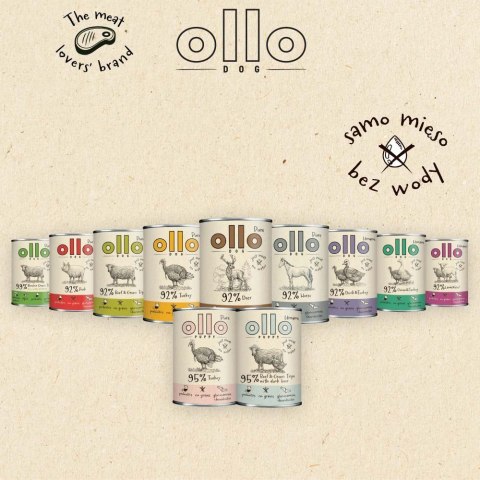 Ollo Pure Wołowina zielone Żwacze 850g