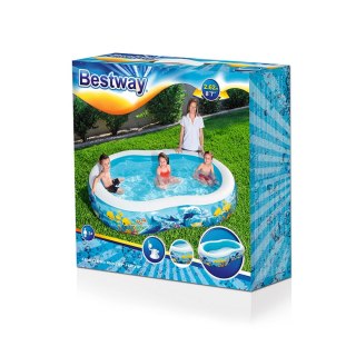 Bestway Basen dmuchany 2 Komory Morskie Dno 262x157x46 cm +3 Lata Ogród 54118