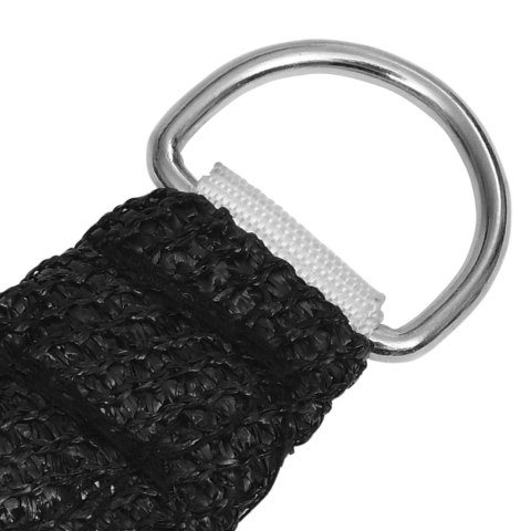 Żagiel przeciwsłoneczny, 160 g/m², czarny, 5x5x6 m, HDPE