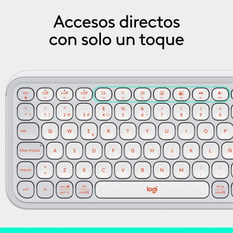 Klawiatura Logitech 920-013069 Biały Pomarańczowy