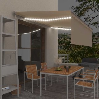 Automatyczna markiza z zasłoną, LED i czujnikiem wiatru, 4x3 m