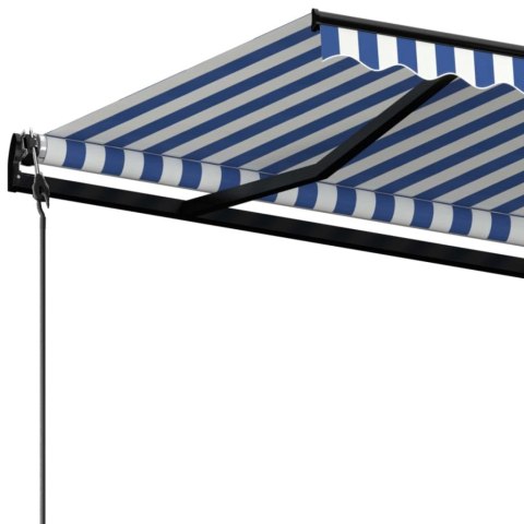 Automatycznie zwijana markiza, 600x350 cm, niebiesko-biała