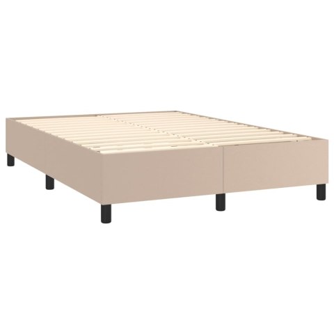 Łóżko kontynentalne, materac i LED cappuccino 140x190 cm