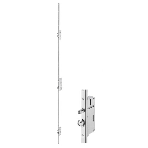 Drzwi wejściowe, antracytowe, 100x210 cm, aluminium i PVC