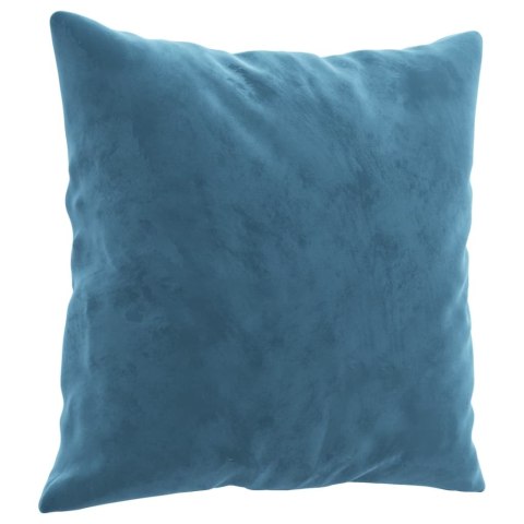 3-osobowa sofa z poduszkami, niebieska, 180 cm, aksamit