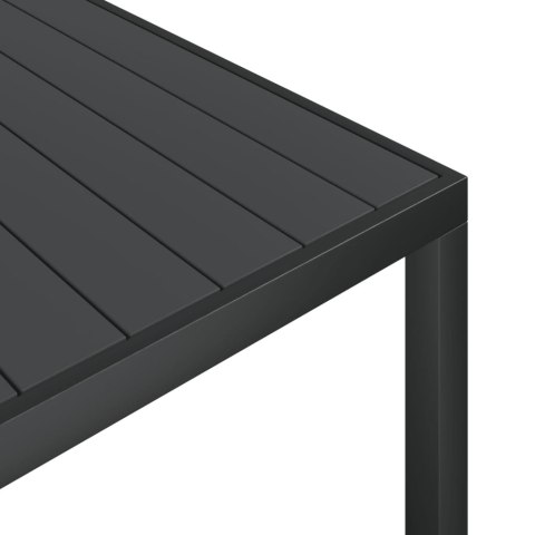 7-częściowy zestaw mebli ogrodowych, czarny, aluminium
