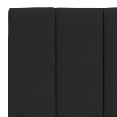 Łóżko z materacem, Hanko, czarne, 140x200 cm, aksamit