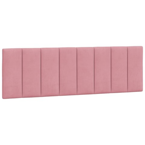Łóżko z materacem, Hanko, różowe, 160x200 cm, aksamit