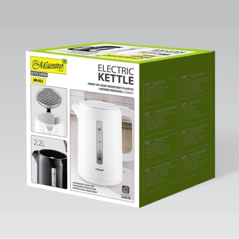 Czajnik elektryczny 2,2L 2200W MR-022-WHITE MAESTRO