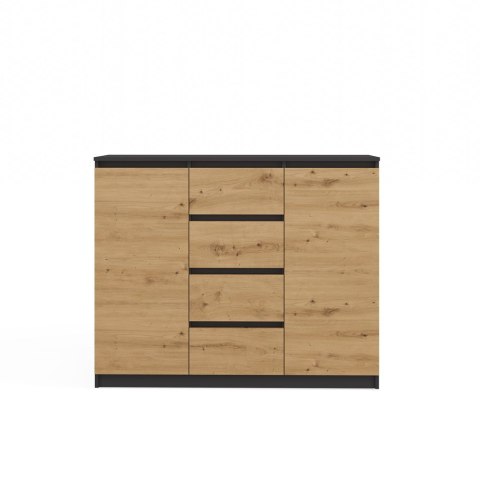 Komoda Malwa 2D4S 120 ANTRACYT DĄB ARTISAN