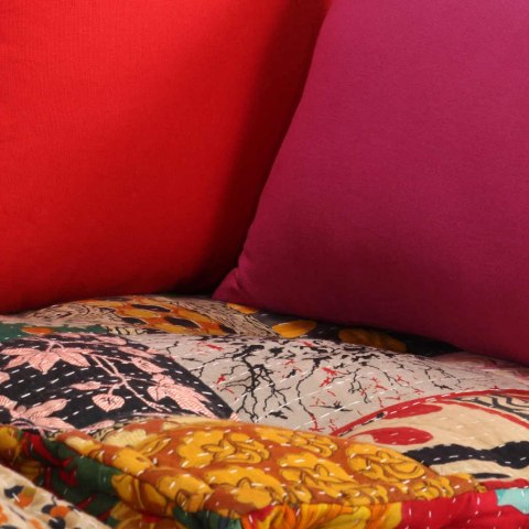 Puf modułowy, 2-osobowy, patchwork, tkanina