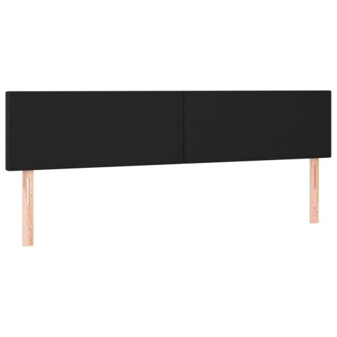 Łóżko kontynentalne z materacem i LED, czarne, 120x190 cm