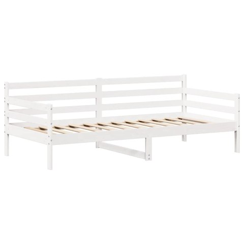 Łóżko dzienne z ławką i daszkiem, 80x200cm, lite drewno sosnowe