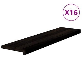 Stopnie schodowe 16 szt. brązowe 100x30x2 cm lite drewno dębowe