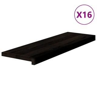 Stopnie schodowe 16 szt. brązowe 80x30x2 cm lite drewno dębowe
