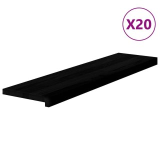 Stopnie schodowe, 20 szt. brązowe 100x25x2cm lite drewno dębowe
