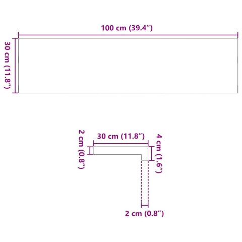 Stopnie schodowe, 20 szt. brązowe 100x30x2cm lite drewno dębowe