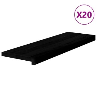 Stopnie schodowe, 20 szt. brązowe 80x25x2cm lite drewno dębowe