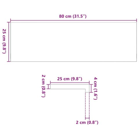 Stopnie schodowe, 20 szt. brązowe 80x25x2cm lite drewno dębowe