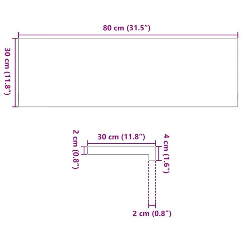 Stopnie schodowe, 20 szt. brązowe 80x30x2cm lite drewno dębowe