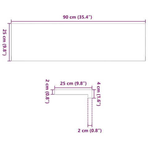 Stopnie schodowe, 20 szt. brązowe 90x25x2cm lite drewno dębowe