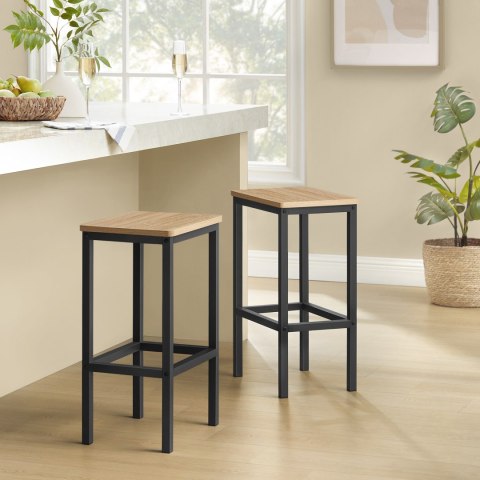 Taborety Barowe 2szt - sonoma - LBC065B11