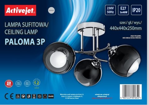 Lampa wisząca Activejet AJE-PALOMA 3P E27 3x40W