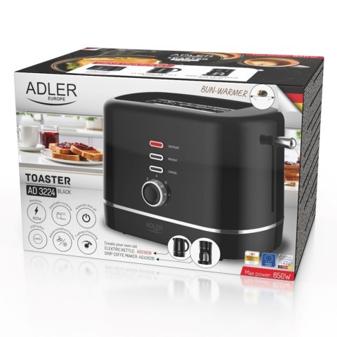 Toster z rusztem ADLER AD 3224b czarny