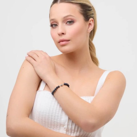 Srebrna bransoleta BSN6713 - Naturalne Perły hodowane słodkowodne