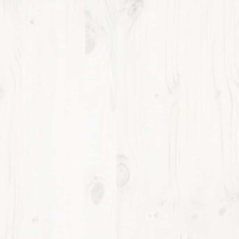 Łóżko bez materaca, białe, 200x200 cm, lite drewno sosnowe