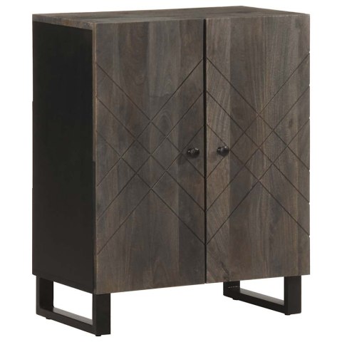 Szafki, 3 szt., czarna, 60x33x75 cm, lite drewno mango
