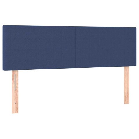 Łóżko Ottoman z materacem i diodami LED Niebieski 140x190 cm