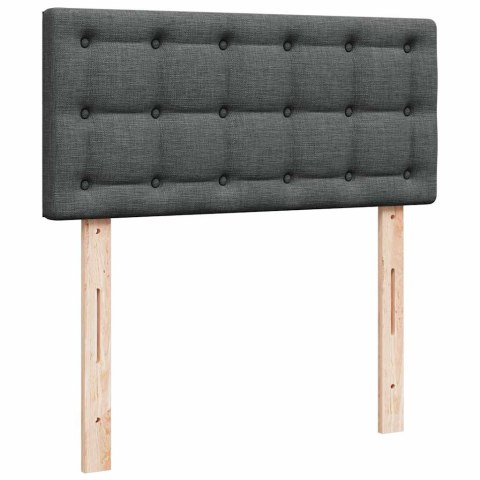 Łóżko Ottoman z materacem i LED, ciemnoszary, 80x200cm, tkanina