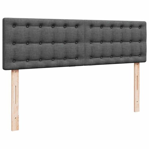 Łóżko Ottoman z materacem i diodami LED Ciemnoszary 140x190 cm