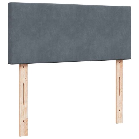 Łóżko otomana z materacem i LED, ciemnoszary, 120x190cm aksamit