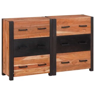 Bufet 3 pcs Brązowy 110 x 30 x 75 cm Lite drewno akacjowe
