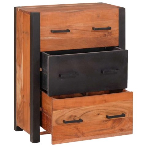 Bufet 3 pcs Brązowy 55 x 30 x 75 cm Lite drewno akacjowe