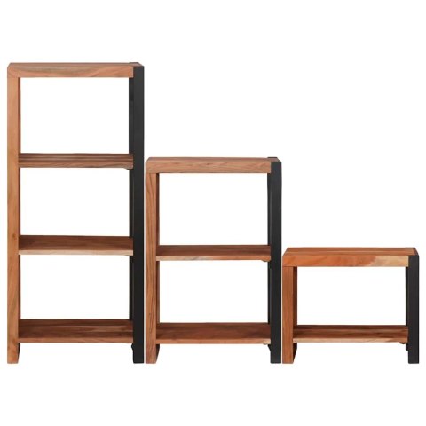 Półka na książki 3 pcs Brązowy 50 x 30 x 110 cm