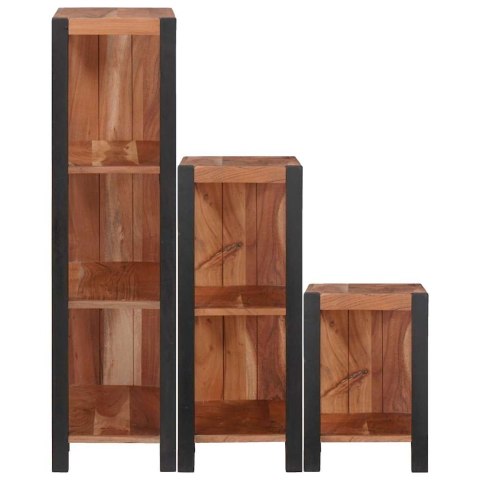 Półka na książki 3 pcs Brązowy 50 x 30 x 110 cm