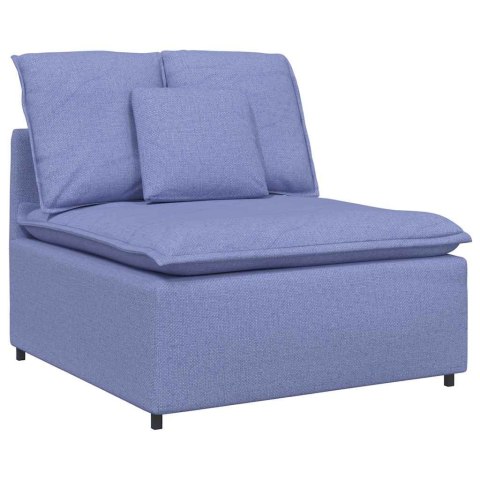 Sofa modułowa z poduszkami Tkanina Jeans Niebieski