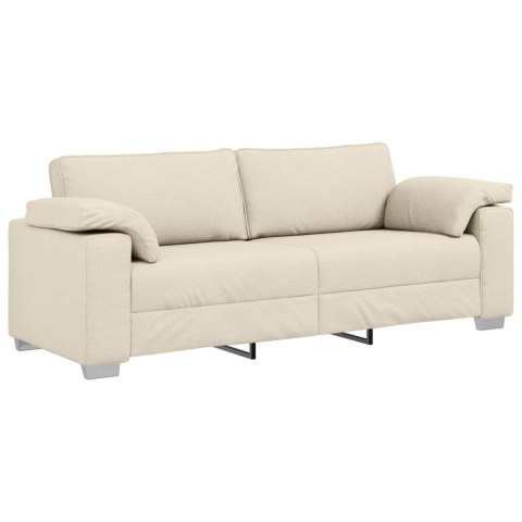 Sofa 3 pcs Jasnoszary Tkanina lniana