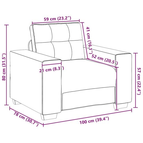Sofa 3 pcs Niebieski Tkanina lniana