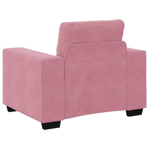 Sofa 3 pcs Różowy Tkanina lniana