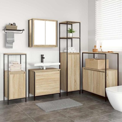 Zestaw mebli łazienkowych 5 pcs Beżowy 76.5 x 35 x 95 cm