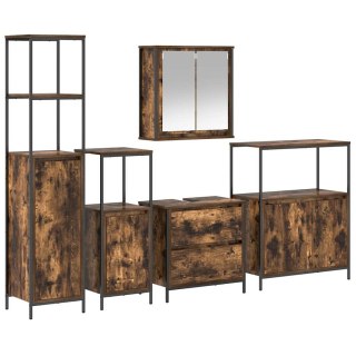 Zestaw mebli łazienkowych 5 pcs Brązowy 76.5 x 35 x 95 cm